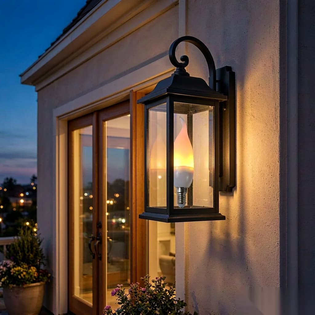 E14 E27 LED žiarovka s plameňom