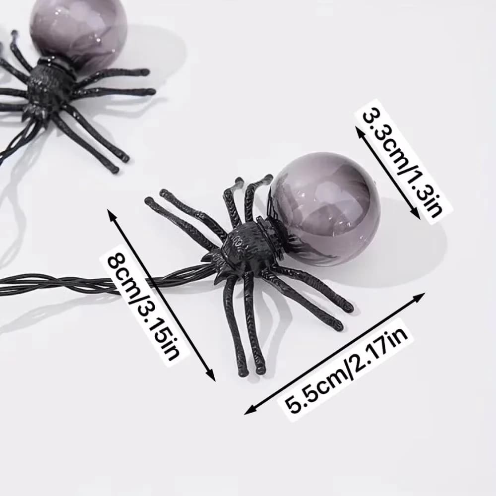 Svietiace pavúčie gule LED reťazové svetlá, napájané batériou