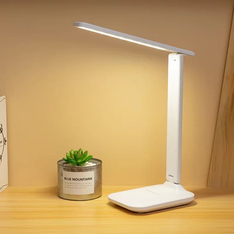 Skladacia stmievateľná LED stolová lampa na čítanie, 3 farby