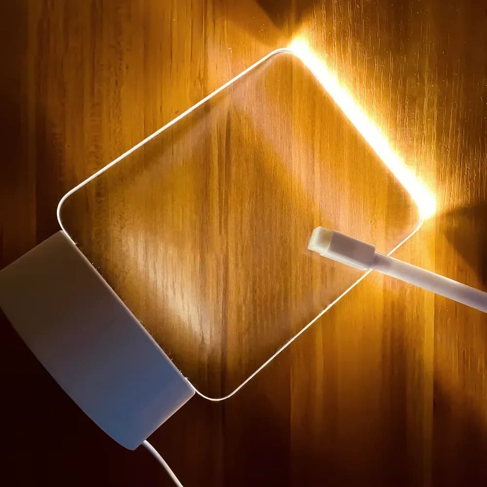 USB LED tabuľa na odkazy nočné svetlo s perom na stôl